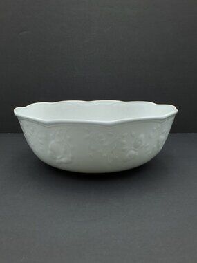 Lenox Butterfly Meadow Sky Serving Bowl Pale Blue Embossed Vegetable Bowl